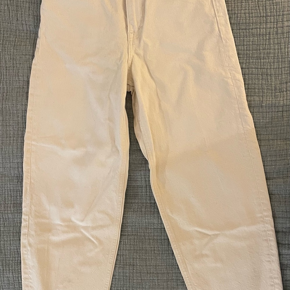 COS Ecru / Cream tapered jeans